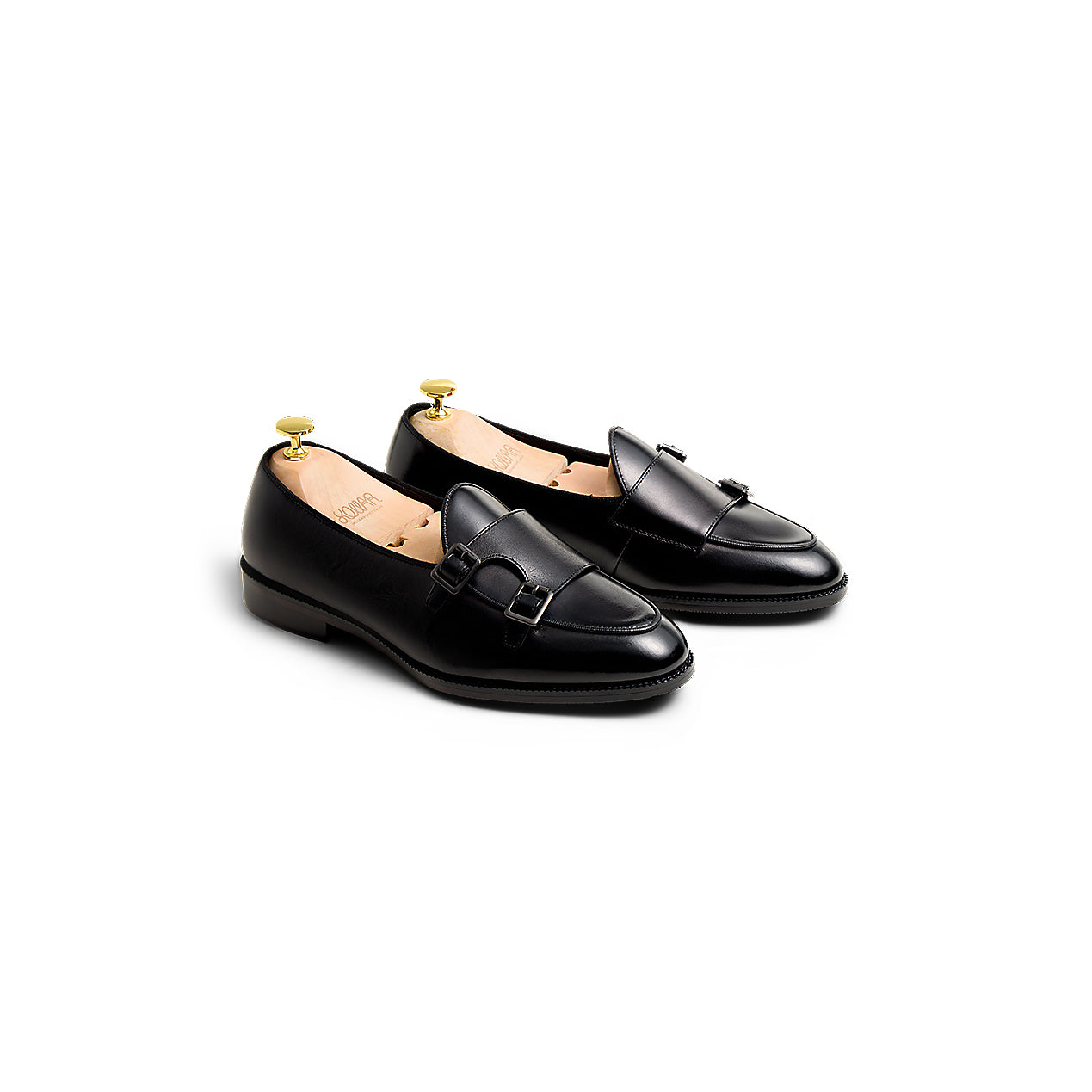 Kollar Double Monk Loafers - Black (BLK)