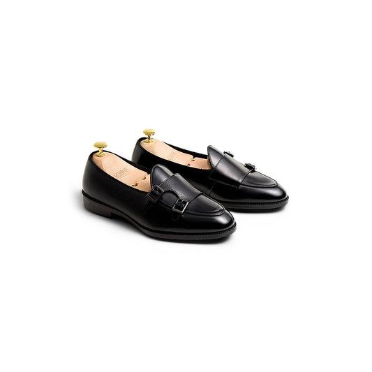 Kollar Double Monk Loafers - Black (BLK)