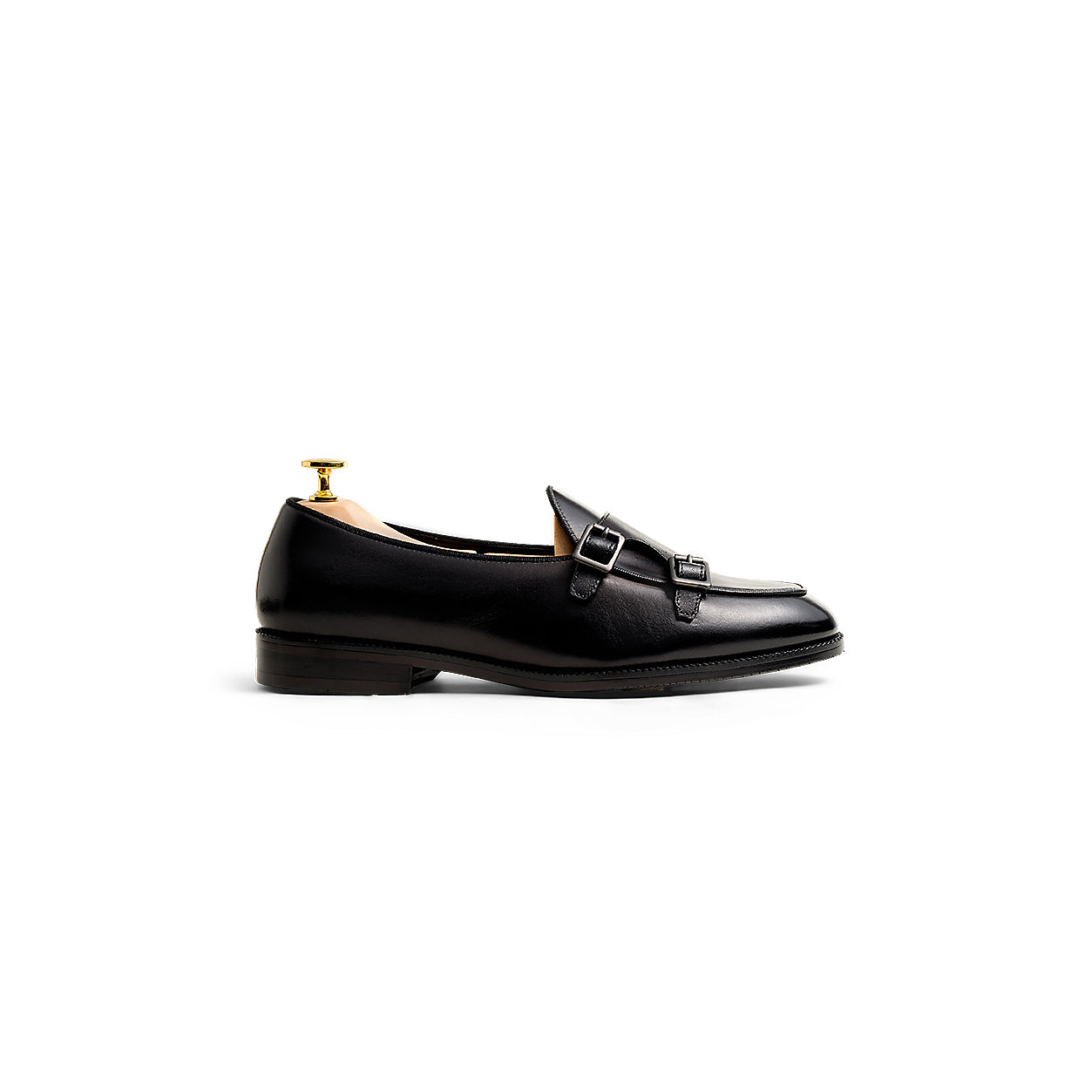 Kollar Double Monk Loafers - Black (BLK)